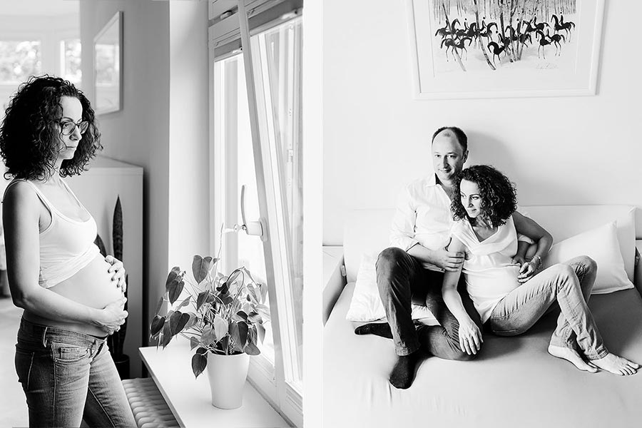 Babybauchfoto daheim